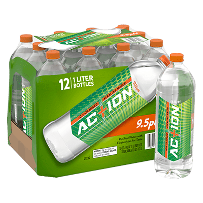 Ac+ion Alkaline Water 1L 12pack angled