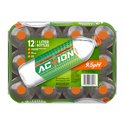 Ac+ion Alkaline Water 1L 12pack top view